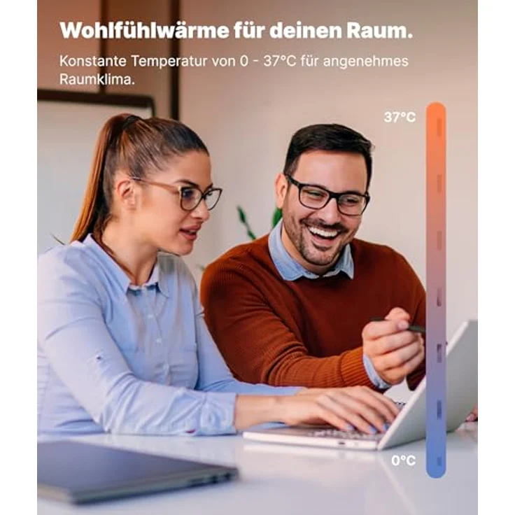 Viesta 60x60 Carbon Crystal Infrarot Wandheizung 360 W mit TH12 Thermostat, weiß, energiesparend, Überhitzungsschutz – Bild 7