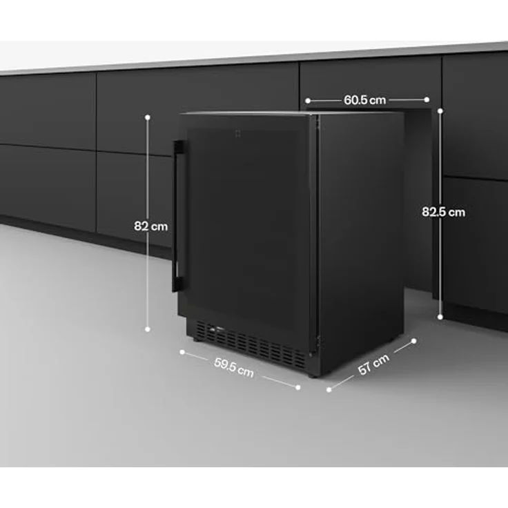 Klarstein JCF-145S Velaire Weinkühlschrank, 46 Flaschen, 2 Zonen, UV-Schutz, Holzlagerböden, leise, ideal für Sammler – Bild 2