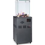 Blumfeldt Terrassenheizer, Outdoor-Gasheizstrahler, Heizpilz Gas für Terrasse, Garten & Balkon, mit 360°Flammen-Blick