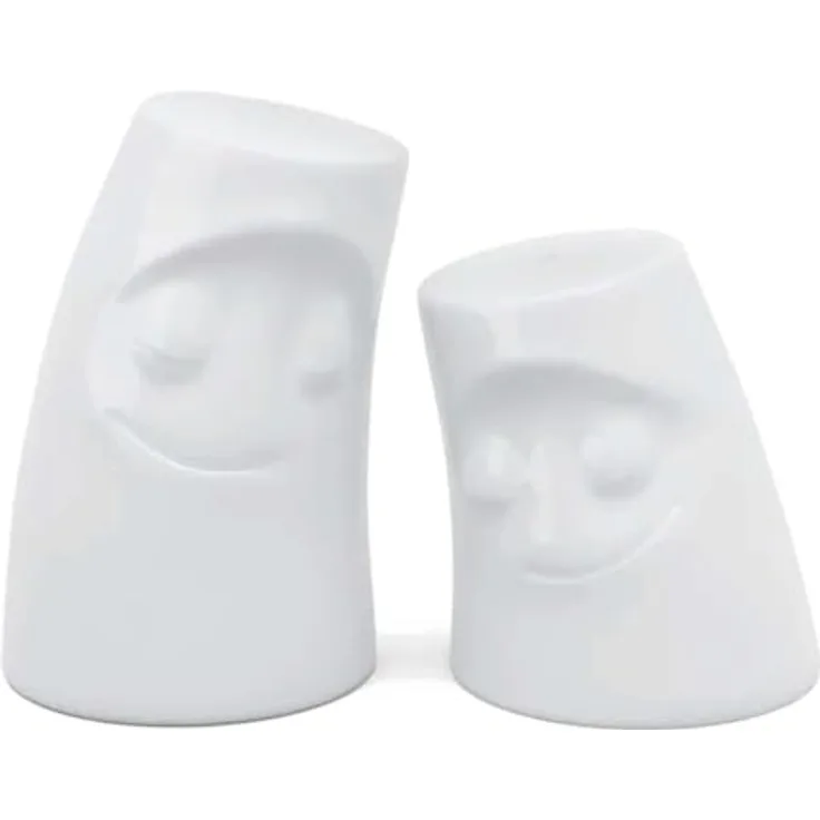 FIFTYEIGHT PRODUCTS Salz- / Pfefferstreuer Würzschmusies Set, Porzellan, 7.5 cm / 5.2 cm, Spülmaschinenfest, Made in Germany