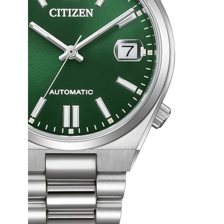 CITIZEN Damenuhr Automatik mit Edelstahl Gliederband 37 MM Saphirglas Datum Dunkelgrün NJ0200-50X, Mechanisches Uhrwerk mit automatischem Aufzug und Gangreserve von ca. 40 Stunden – Bild 2