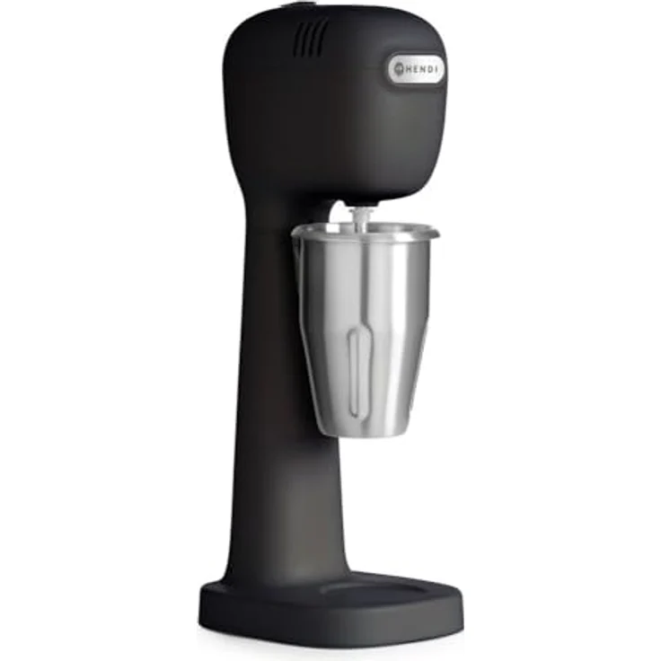 HENDI Milkshake Mixer, BPA-frei, Design by Bronwasser, Schwarz, 230V/400W, Edelstahl-Rührbecher 0,5L, zwei Drehzahlen – Bild 1