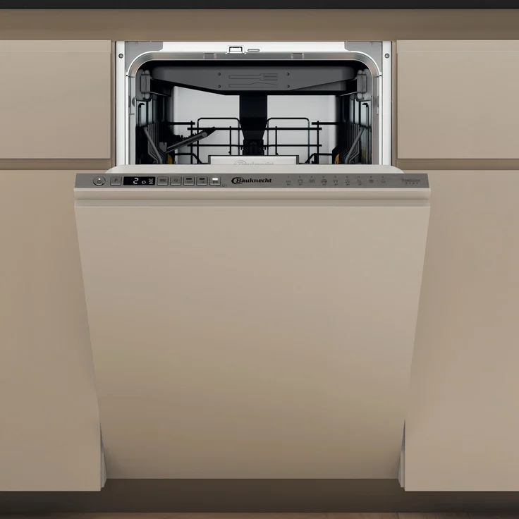 BAUKNECHT BK6IB10BS7LA0 Einbau-Geschirrspüler vollintegriert 45 cm, PowerClean-Technologie, Startzeitvorwahl