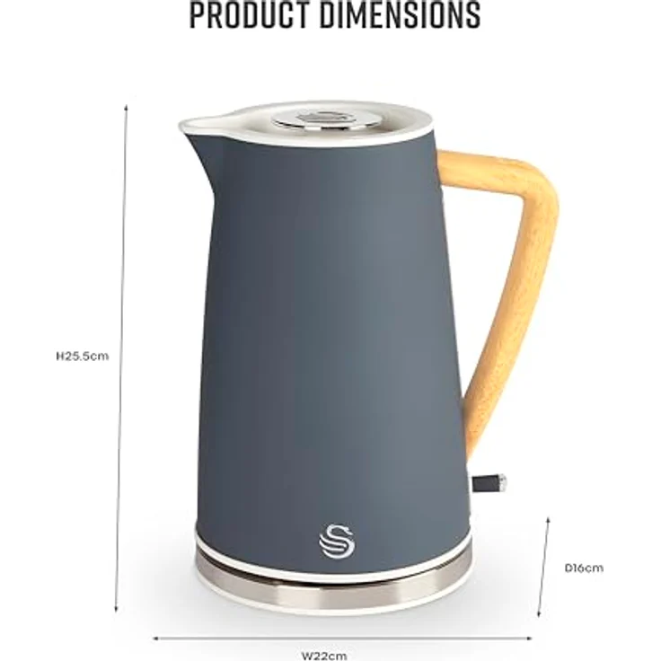 Swan Wasserkocher NORDIC CORDLESS KETTLE 1. 1.7L Grau – Bild 6