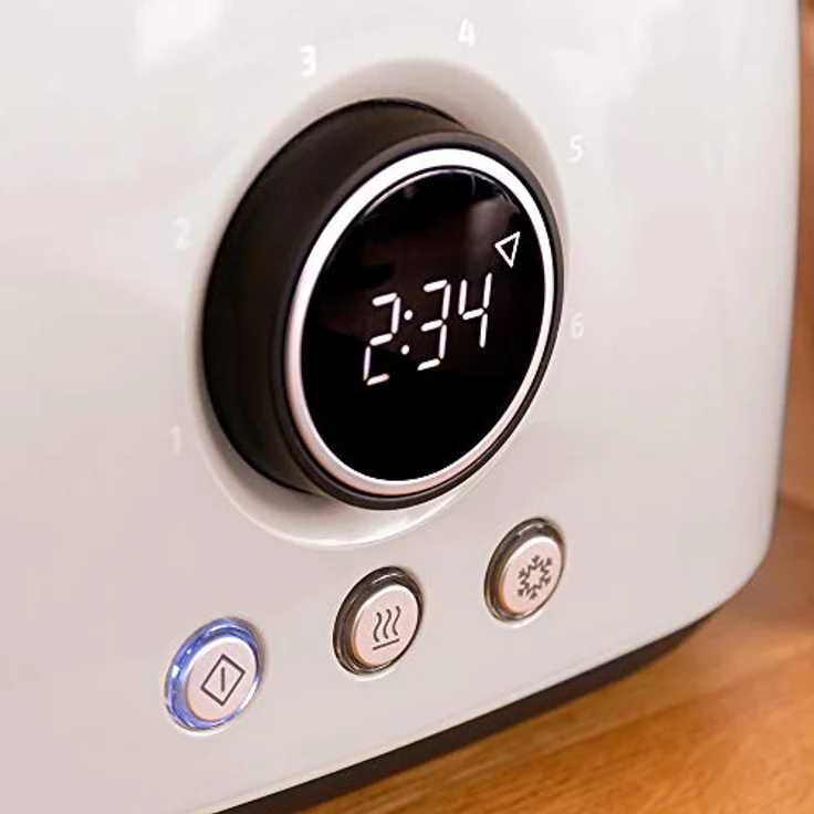 Cecotec Tostadora digital ClassicToast 8000, 2 kurze Schlitzen, 800W, 6 Bräunungsstufen, Extra-Lift-Funktion, beige double  – Bild 5