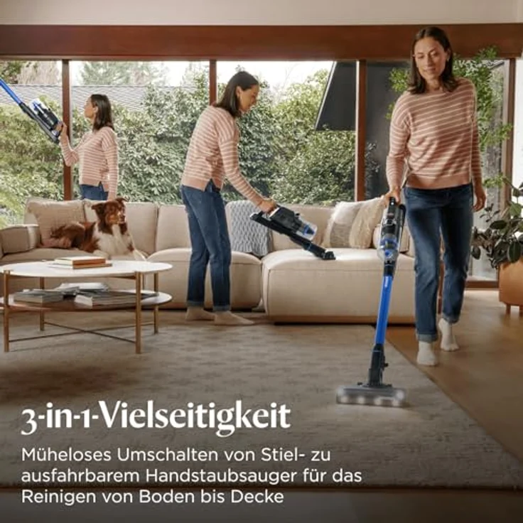 BISSELL PowerClean FurFinder 4089N, Akku Staubsauger mit 200W Motor, HEPA-Filter, 40 Minuten Laufzeit, freistehend, nicht verheddernde Bürstenrolle, FurFinder-Licht – Bild 5
