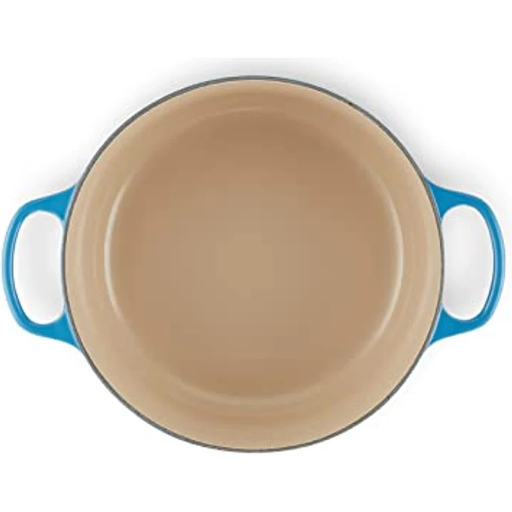 Le Creuset Signature Gusseisen-Bräter mit Deckel, Ø 28 cm, Rund, Für alle Herdarten und Induktion geeignet, Volumen: 6,7 l, 6,125 kg, Azure, 21177282202430, 21177282202430 – Bild 5