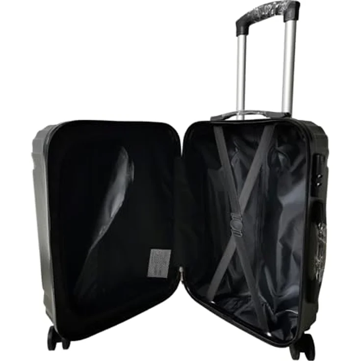 NTK-Collection Mabell Hartschalenkoffer 4er-Set Schwarz, (115 l, Handgepäck bis 50 l, M 50-90 l, L 90-115 l, XL ab 115 l) mit Zahlenschloss und leichtläufigen Rollen – Bild 5