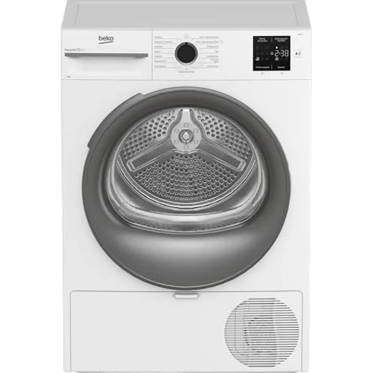 Beko BM3T38210W1 Wärmepumpentrockner, 8 kg, allergikergeeignet, Hygiene Trocknen & Auffrischen, 15 Programme, Express, Weiß – Bild 1