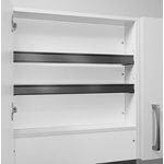 Hailo Gewürzregal | Flachdunstregal 3981651 | für Abzugshaubenschrank 60cm | 2 Stück | Aluminium schwarz