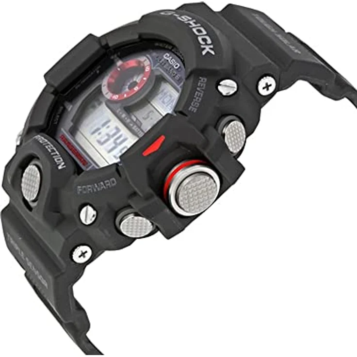 Casio Herren Digital Solarbetrieben mit Resin Armbanduhr GW94001ER, Rund, Kalenderfunktion, schwarz – Bild 4