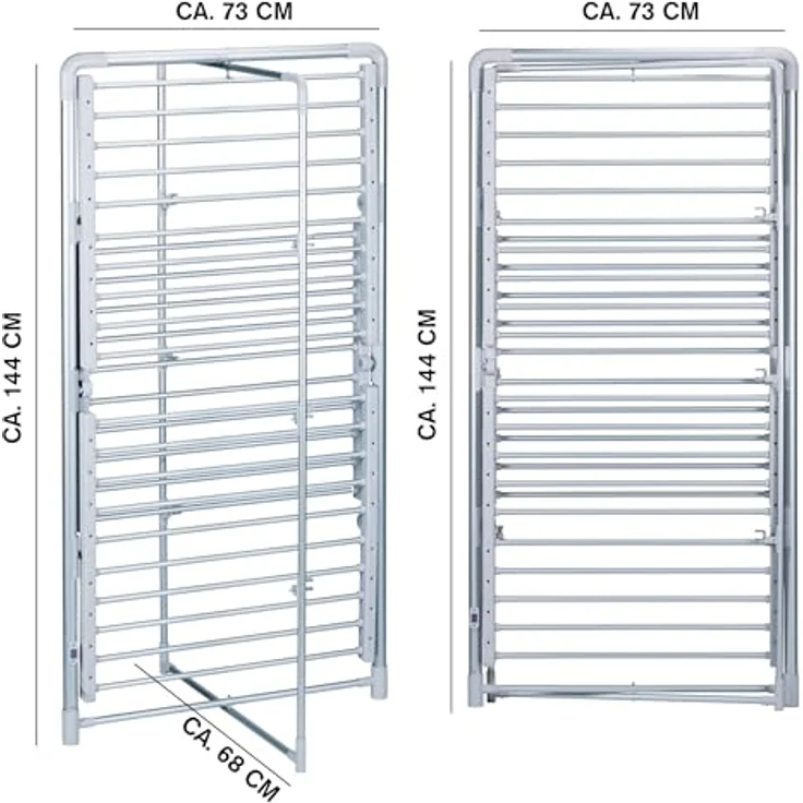 Dirt Devil DD6004, Elektrischer Turmwäscheständer mit 21 m Trockenlänge, 230W Heizfunktion, IP22 Schutz, Aluminium, bis zu 15 kg Tragkraft – Bild 2