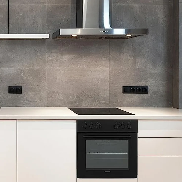 Telefunken ECH65A-B2 Einbauherd-Set, Elektro-Herd-Kochfeld-Kombination mit 4-Zonen Glaskeramik-Kochfeld, 65 Liter Backofen mit Grill und Umluft, Edelstahl, 60 cm – Bild 2