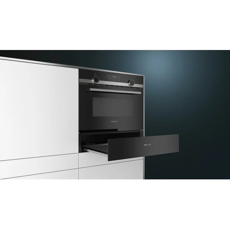 Siemens BI510CNR0 Wärmeschubladen - 59.4 cm - Edelstahl-Schwarz - Grifflos mit push und pull Öffnung – Bild 3