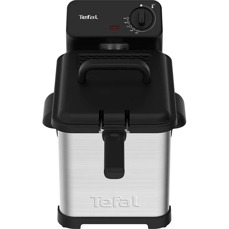 Tefal FR5030 Family Pro Access Fritteuse, mit Öl, 3000 Watt, 4 Liter Fassungsvermögen, Kühlzonen-Technologie, spülmaschinenfest, edelstahl-schwarz