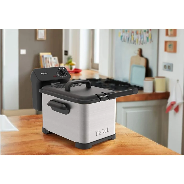 Tefal FR5030 Family Pro Access Fritteuse, mit Öl, 3000 Watt, 4 Liter Fassungsvermögen, Kühlzonen-Technologie, spülmaschinenfest, edelstahl-schwarz – Bild 5