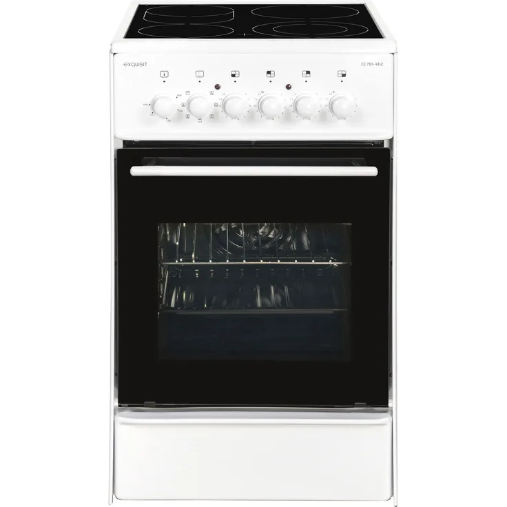 Exquisit ECM8-4BZ, Standherd, Energieeffizienzklasse A, Volumen 71 l, Anzahl der Kochstellen 4, weiß