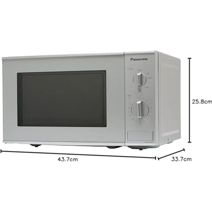 Panasonic NN-E221MMEPG Mikrowelle, Standgerät, 800 Watt, 20 Liter Garraum, silber – Bild 3