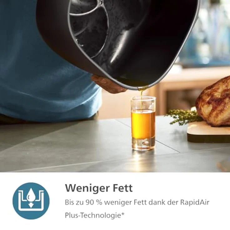 Philips Airfryer 6.2L NA330/00, Heißluftfritteuse mit 6,2 Liter Fassungsvermögen – Bild 7