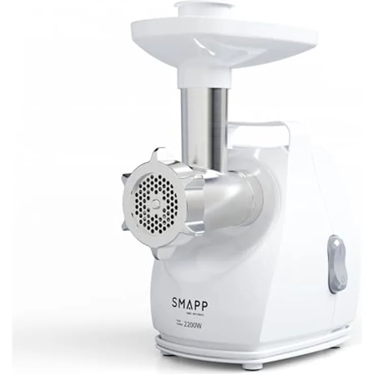 Smapp MASZYNKA DO MIĘSA 490.8 2200W, leistungsstarker Fleischwolf in Weiss