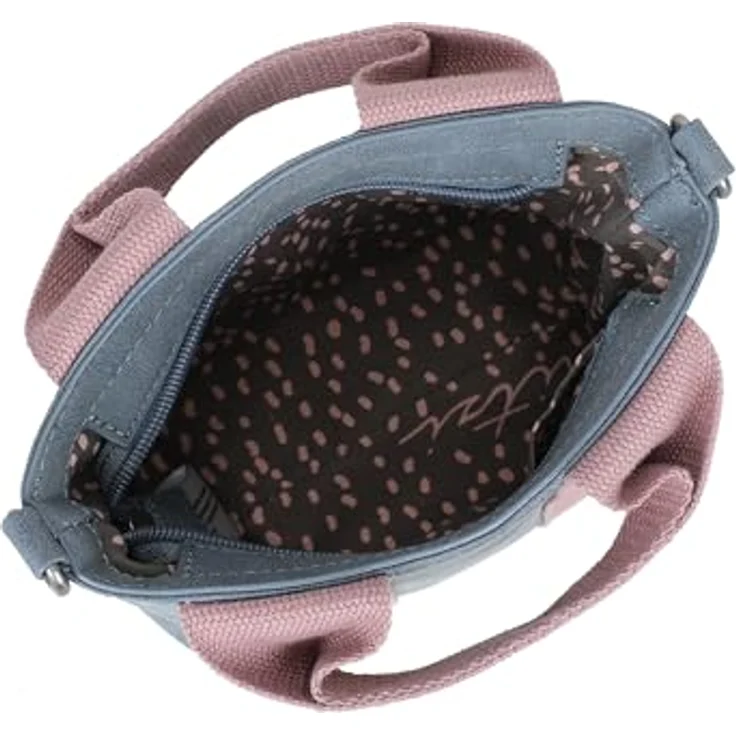 Fritzi aus Preußen Bini Schultertasche, 20 cm, blaue Damen Handtasche aus robustem Polyurethan mit abnehmbarem Umhängeriemen – Bild 4