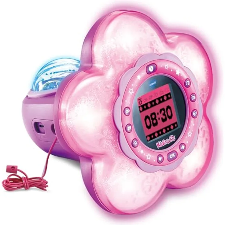 VTECH Kidimagic Galaxy Light Kinderwecker, mehrfarbig mit Projektionen, Musik, Spielen und Lerninhalten