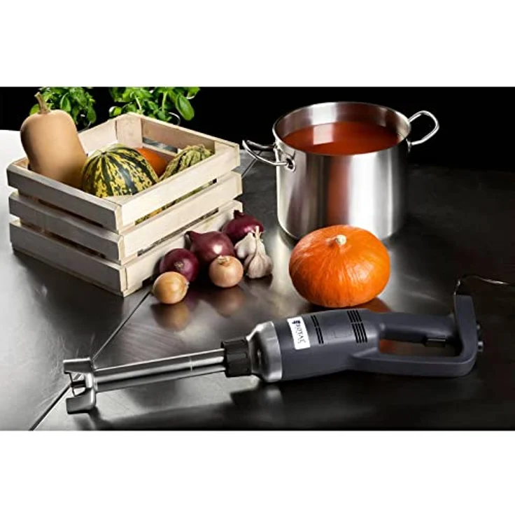 Royal Catering RCSM-500-300P Stabmixer Pürierstab Zauberstab (ergonomischer Griff, 500W, 4.000-16.000 U/min stufenlos, Spritzschutz, Mixstab 300mm, Edelstahl) Schwarz – Bild 3