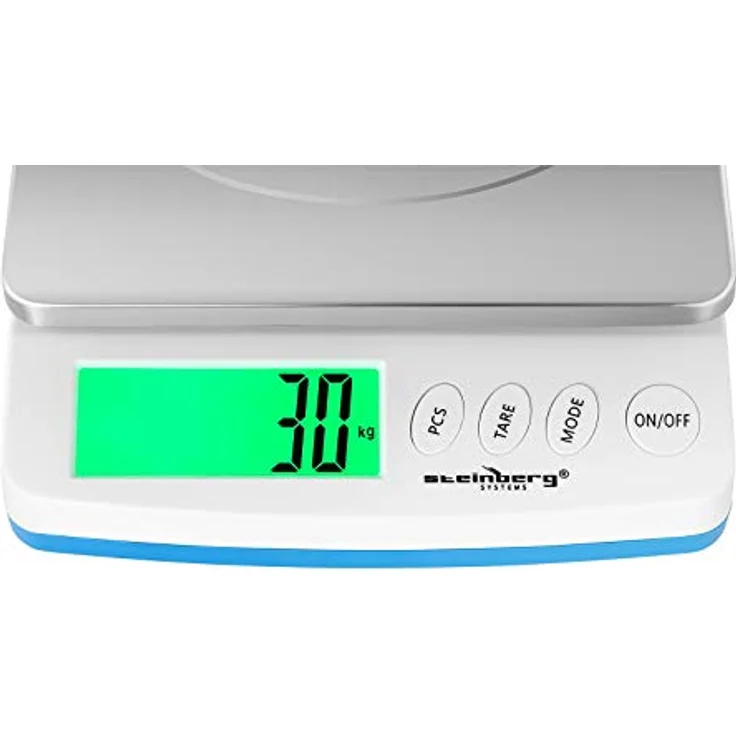 Steinberg Systems Feinwaage Briefwaage Küchenwaage Grammwaage Taschenwaage Digital 30 Kg, Edelstahl Wiegefläche, LCD-Display mit Hintergrundbeleuchtung - Preisvergleich – Bild 3