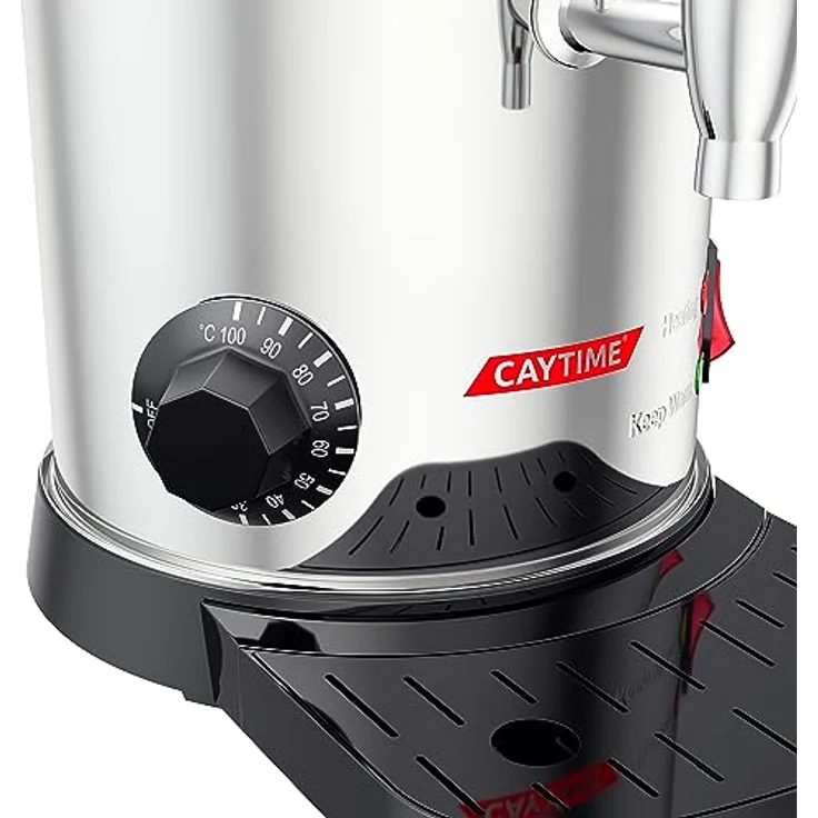 Caytime Edelstahl Glühweinkocher, 12L Heißgetränke- und Einkochautomat, 1500W für Glühwein und Punsch – Bild 5