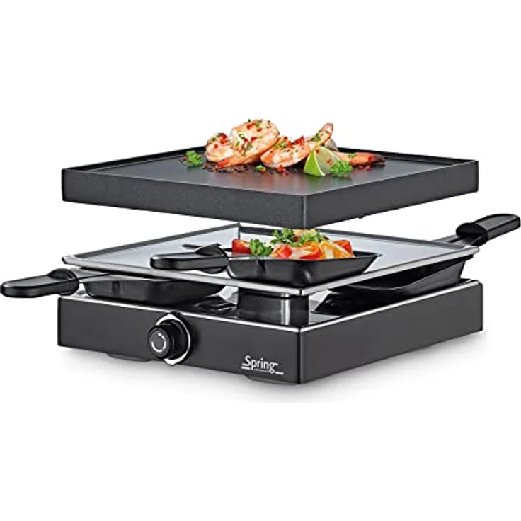 Spring Raclette mit Alugrillplatte-KP3267297001 Raclette mit Alugrillplatte schwarz one size