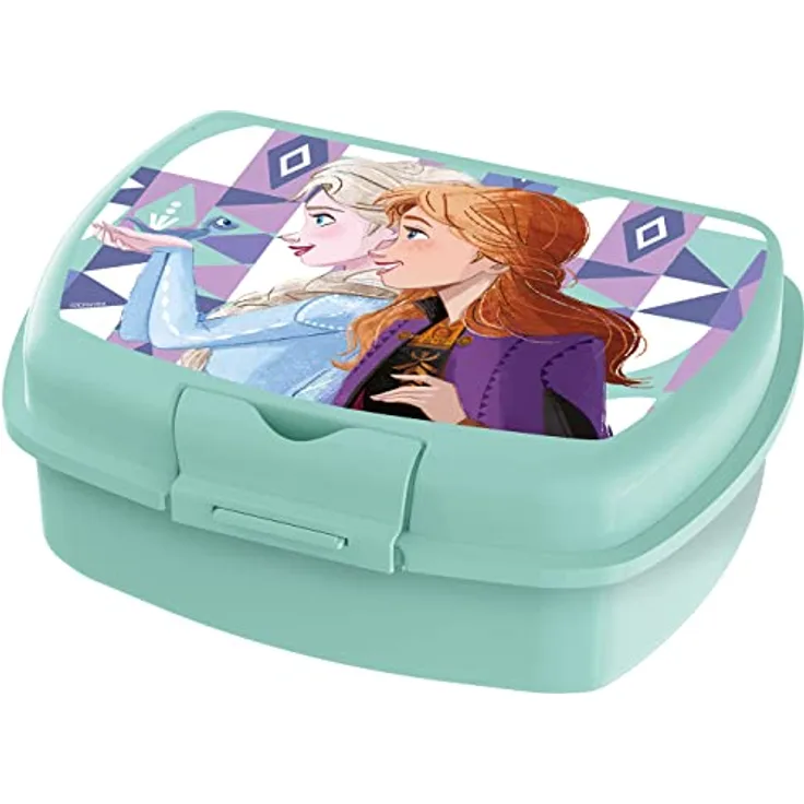 Tataway in viaggio si cresce Disney Sandwich-Box für Mädchen, aus Kunststoff, Frozen Elsa und Anna, für den Snack aus dem Haus