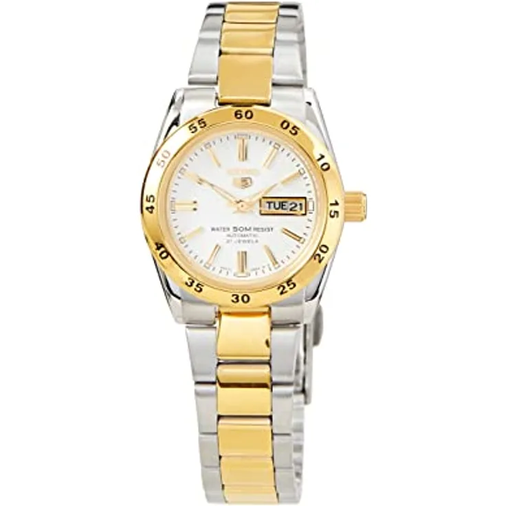 Seiko 5 Damen-Uhr Edelstahl mit Metallband SYMG42K1