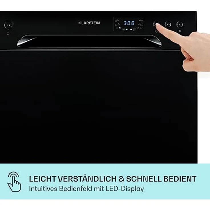 Klarstein Havasia UV 8, Tischgeschirrspüler, E, Geräuschemissionsklasse C, Geräuschemissionen 49 Dezibel – Bild 6