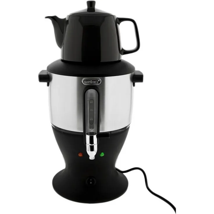 Mulex Teekocher 1800 W, 4 L Wasserbehälter & 1,5 L Porzellan-Teekanne, hochwertiges Design