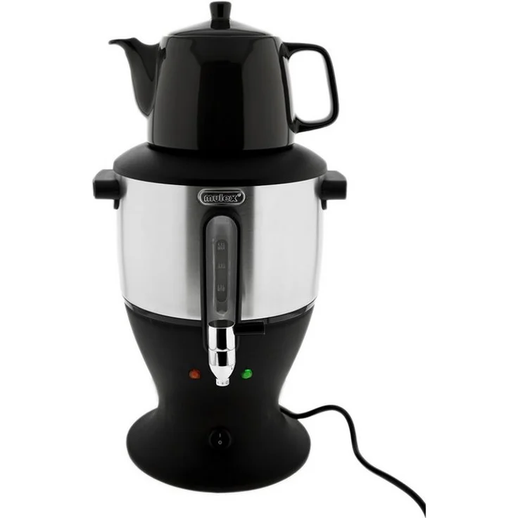 Mulex Teekocher 1800 W, 4 L Wasserbehälter & 1,5 L Porzellan-Teekanne, hochwertiges Design