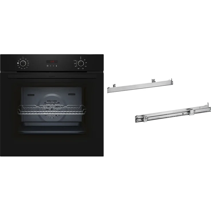 Neff BMK120KBSP Einbaubackofen mit Dampfgaren, AutoClean, 60 x 60 cm, schwarz, versandkostenfrei