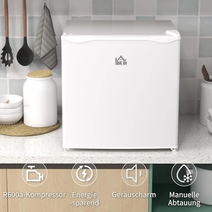 HOMCOM Mini-Gefrierschrank 35 L, 5-stufige Temperaturregelung, 41 dB, weiß – Bild 8