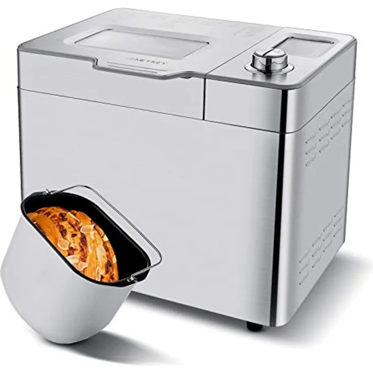 COOCHEER Brotbackmaschine, Brotbackautomat 500W mit 25 Backprogramme, Automatische Zutatenbox, 3 Brotgrößen und 3 Backfarben, 13 Stunden Automatischer Timer und 1 Stunde Wärmehaltung/Klein