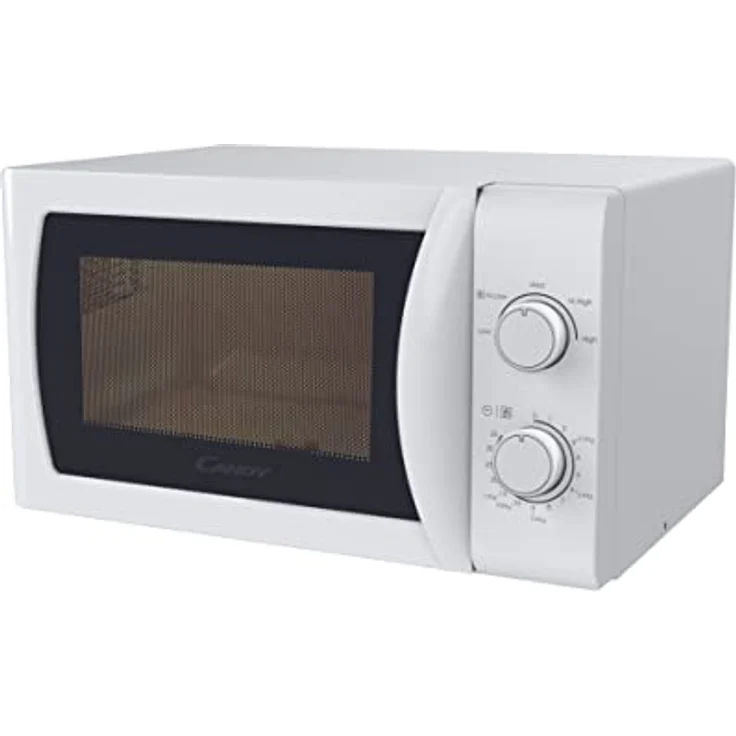 Candy Idea CMW20SMW Mikrowelle, 700 W, 20 Liter, Auftaufunktion, 5 Leistungsstufen, Drehteller, 43,95 x 35,75 x 25,82 cm, Weiß – Bild 2