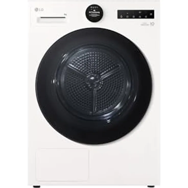 LG RT80B2 Kondenstrockner, 8 kg, Dual Inverter Wärmepumpe, Sensor Dry, LED-Touchdisplay, Edelstahltrommel, 8 Programme, Weiß [Energieklasse D]