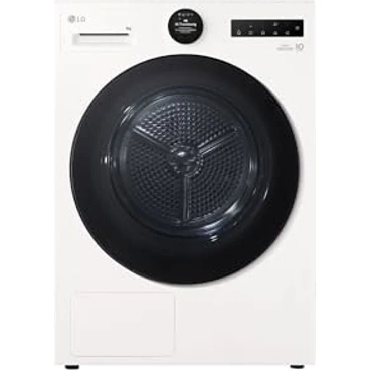 LG RT80B2 Kondenstrockner, 8 kg, Dual Inverter Wärmepumpe, Sensor Dry, LED-Touchdisplay, Edelstahltrommel, 8 Programme, Weiß [Energieklasse D] – Bild 1