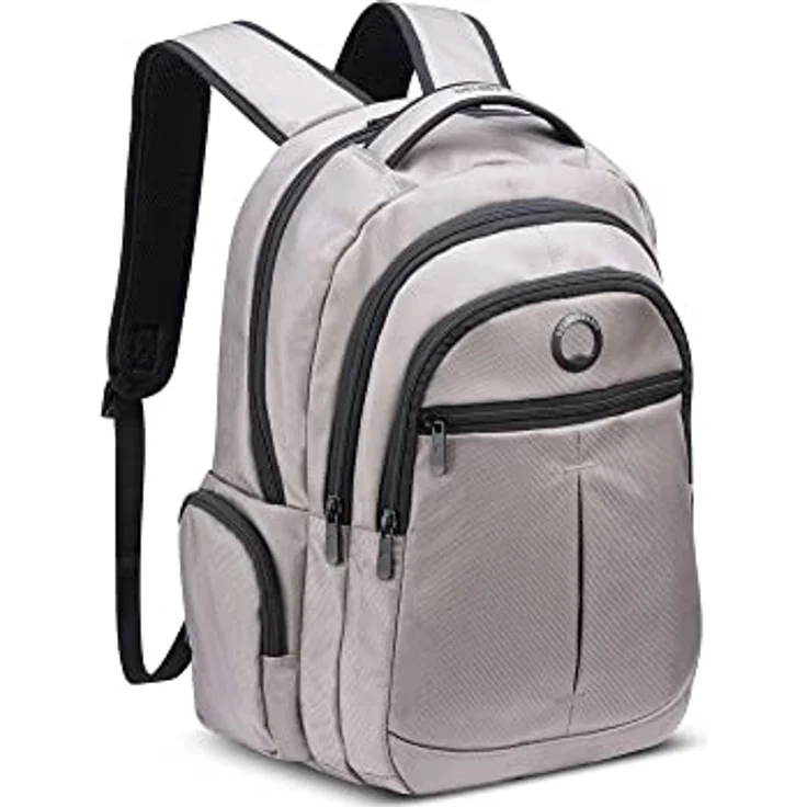 Delsey Paris Daypack Element, leichter Rucksack mit gepolstertem Laptopfach und ergonomischen Trägern, schwarz – Bild 4
