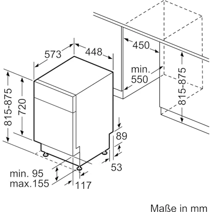 Siemens SR43ES25ME Unterbau-Geschirrspüler, 45 cm, 10 Gedecke, 6 Programme, Hygienefunktion, Besteckschublade, energieeffizient Klasse B – Bild 7
