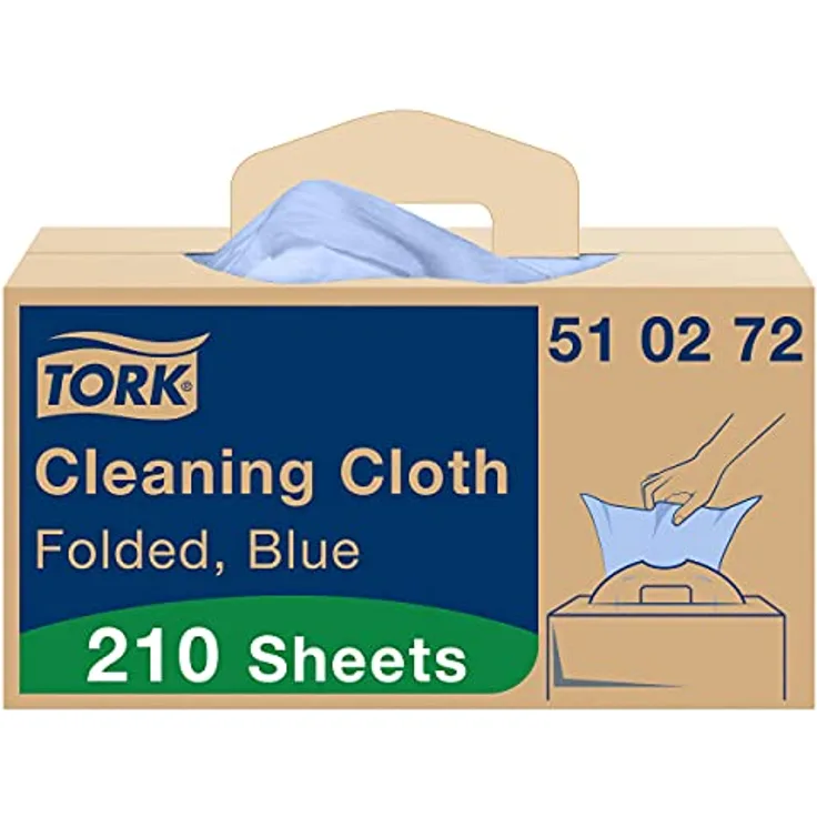Tork Mehrzweck Reinigungstücher Blau W7, Einzeltuchentnahme, 1 × 210 Tücher, 510272