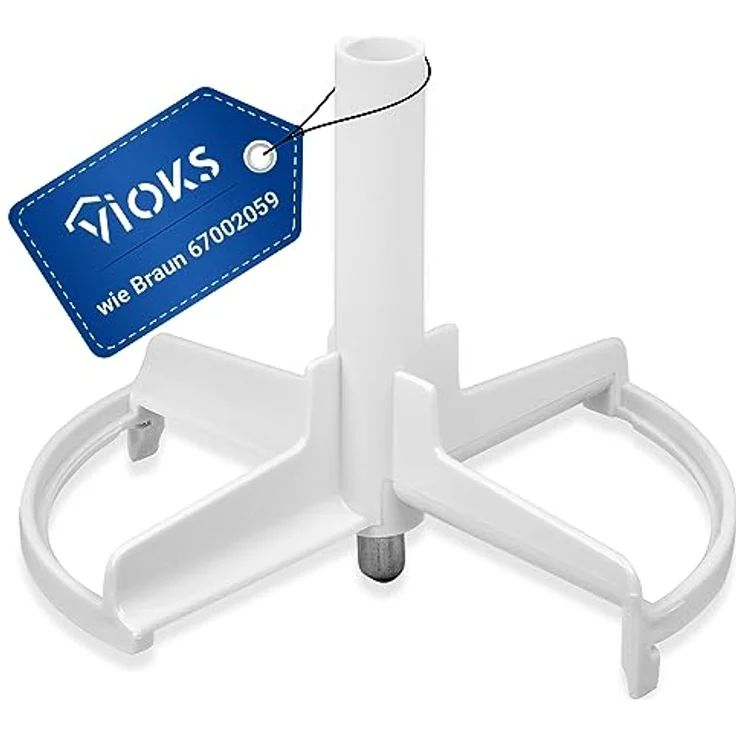 VIOKS Antrieb Achse Antriebsachse Flügelrad Ersatzscheibe Ersatz für Braun Scheibenträger 67002059 Multipractic Typ 4243 für 500ml Topf Küchenmaschine – Bild 1