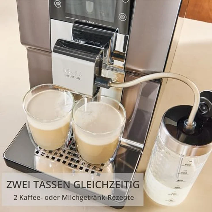 Krups EA879E, Kaffeevollautomat mit integriertem Mahlwerk, 2,5 l Wassertank, TFT-Display, metallisch, Silber, Schwarz – Bild 6