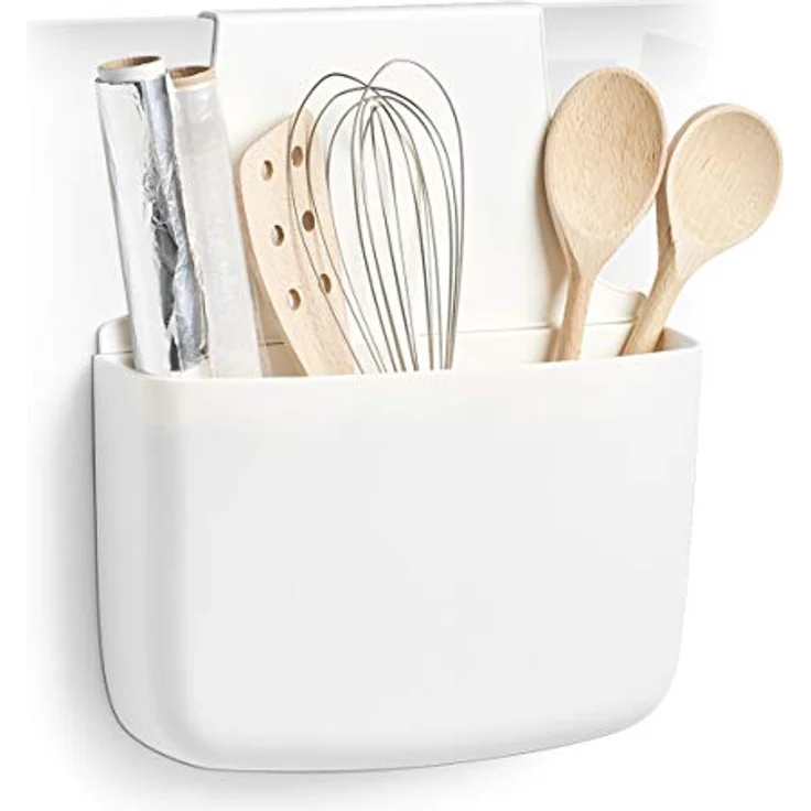 Zeller 14720 Utensilienhalter m. Hänger, Kunststoff, weiß, ca. 28 x 8,5 x 34 cm, Badutensilien, Küchenorganizer – Bild 5