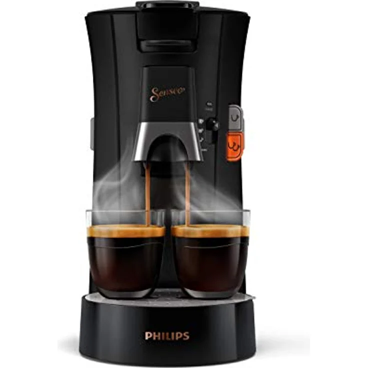 Philips Domestic Appliances CSA240/61 Kaffeepadmaschine Senseo Select Eco, Intensity Plus, Crema Plus, Memo-Funktion Schwarz – Bild 2
