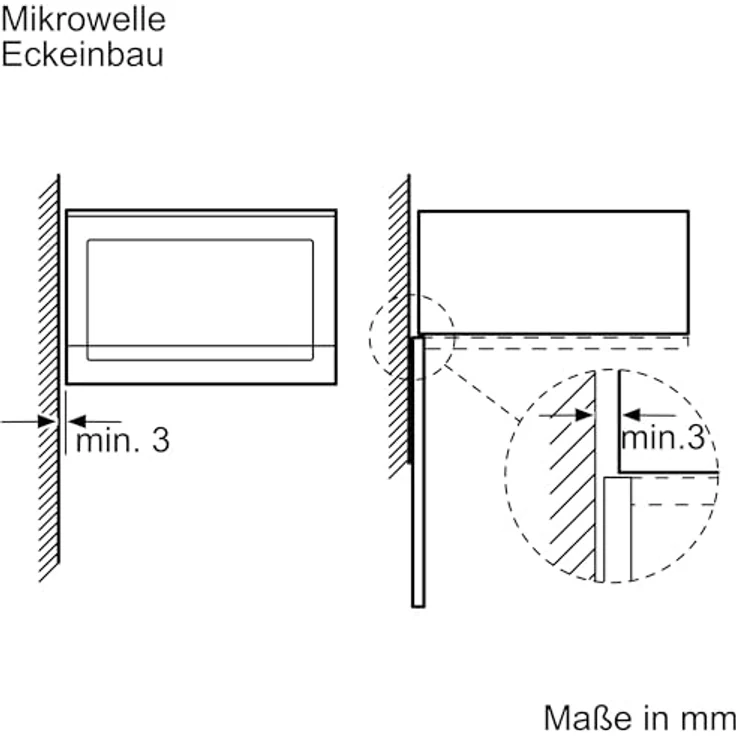 SIEMENS Einbau-Mikrowelle Siemens BF525LMB1, 800 W Leistung, 20 l Garraumvolumen, Schwarz Edelstahl – Bild 6