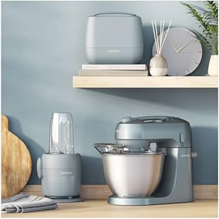 Kenwood MultiPro Compact FDP23.380GY – Kompakte Küchenmaschine mit Express Serve, Edelstahlmesser, Schneid- und Raspelscheiben, 600-ml-Mixbecher, Pulse-Funktion, Blau – Bild 5